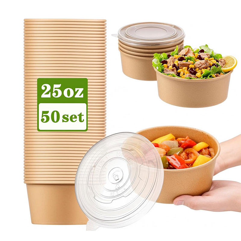 Water-Based Customized Color 100% Food Grade Paper Bowl for Lunch