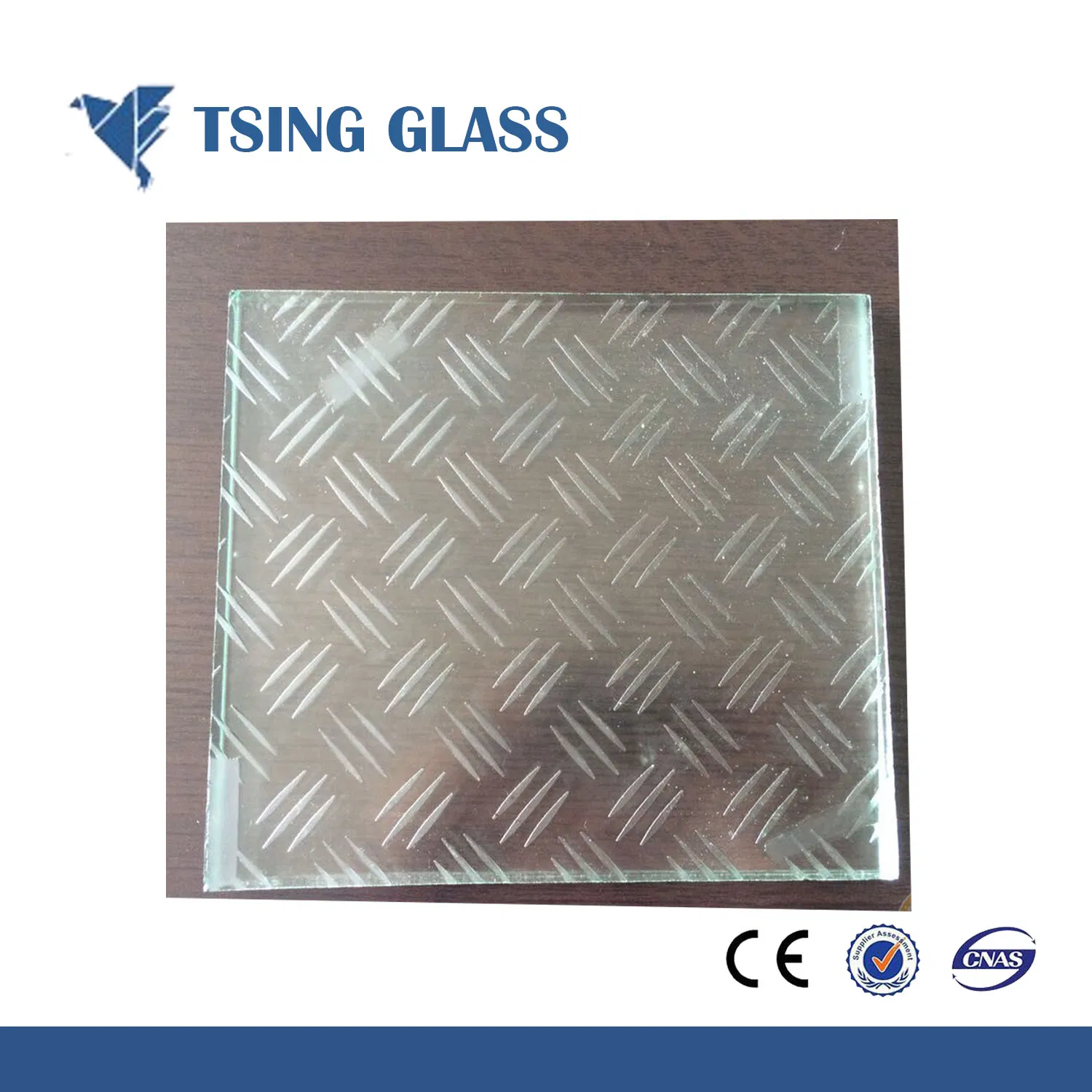 Tempered Anti-Slip Construction Glass with SGCC/Ce/CCC/ISO for Stairs, Partition