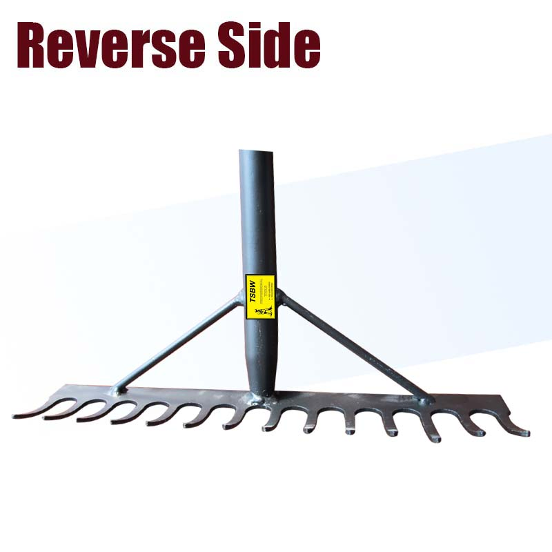 R106 Long Steel Handle Garden Farming Lawn Grass Agricultural Leaf Rake