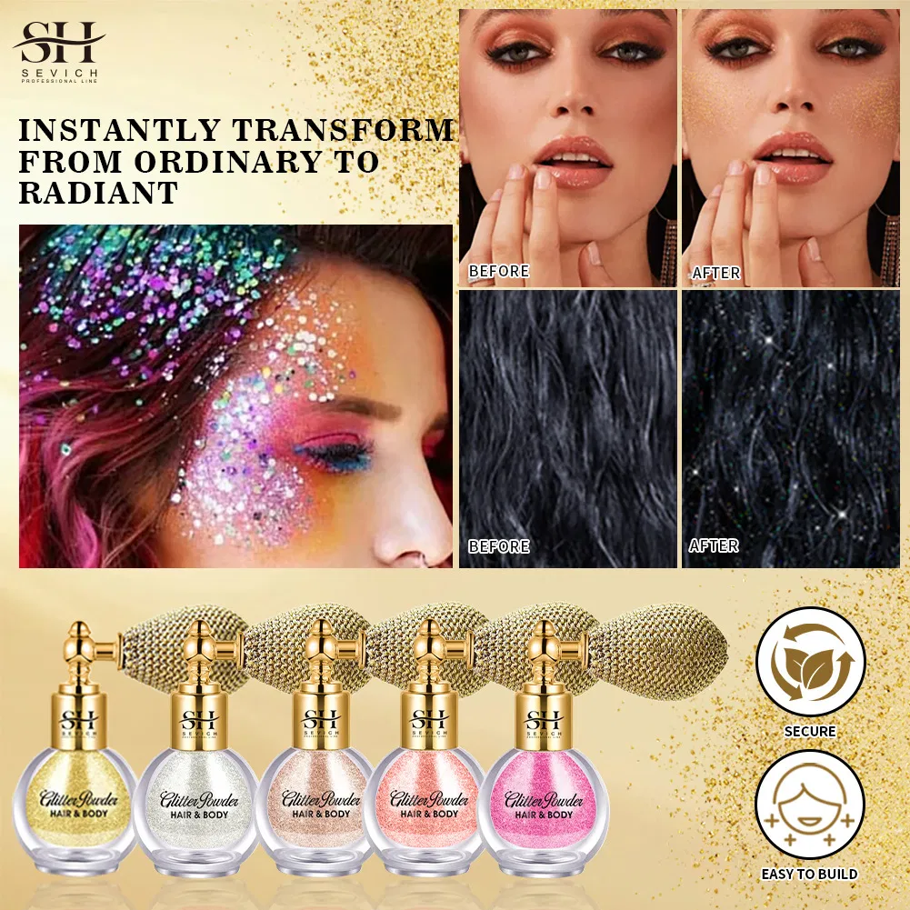 Glitter Setting Spray Face Body Shimmer Powder
