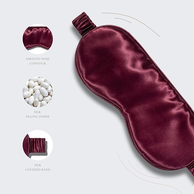 100% Pure Mulberry 22 Momme Silk Sleep Mask