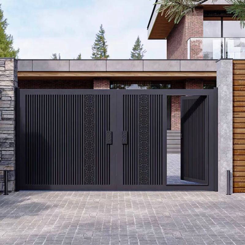 Local Manufacture Supply Metal Courtyard Gate with Personalized Dimensions and Patterns