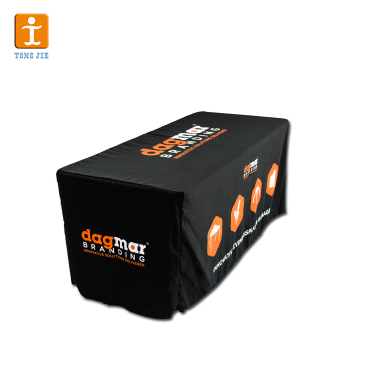 Custom Trade Show Sublimation Printed Logo Polyester Spandex Table Cover