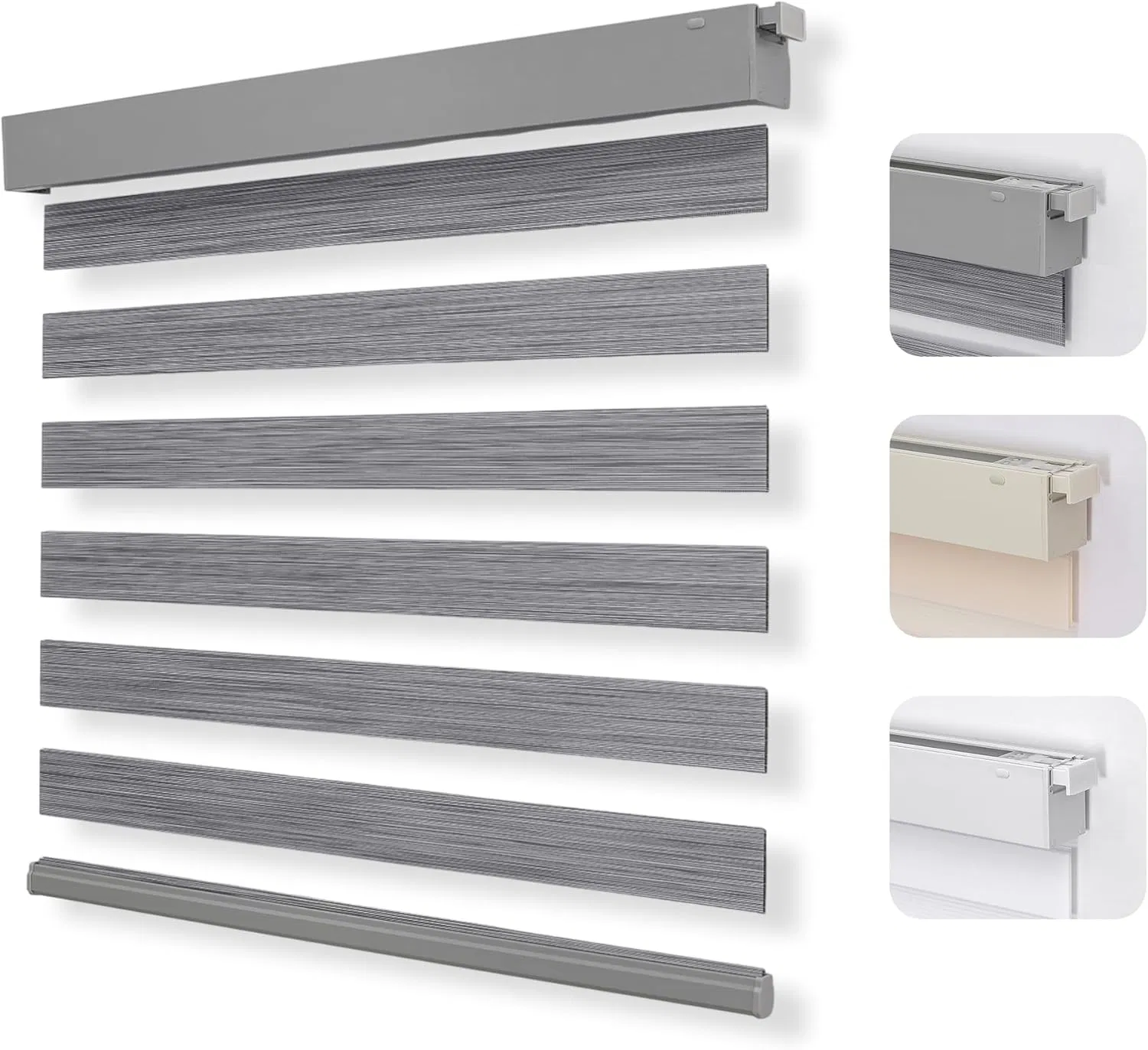 No Drill Not Zebra Blind, Manual Control for Indoor Blind Cordless Zebra Blinds