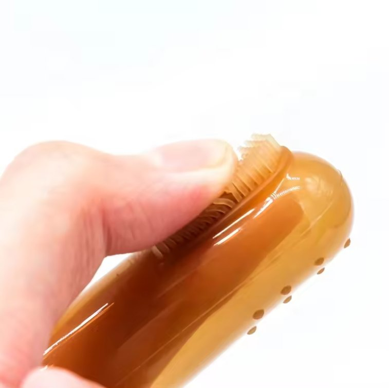 Silicone Infant Toothbrush Training Soft Teether Baby Tongue Scraper Cleaner Finger Toothbrush