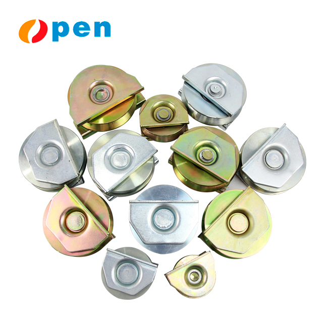 Steel Pulley Y/V/U Groove Sliding Gate Wheel Support Heavy Duty Sliding Gate Roller Zinc Galvanized Gate Wheels