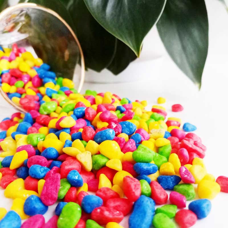 Dyed Colorful Stone Color Stone for Decoration Aquarium Pebbles Price