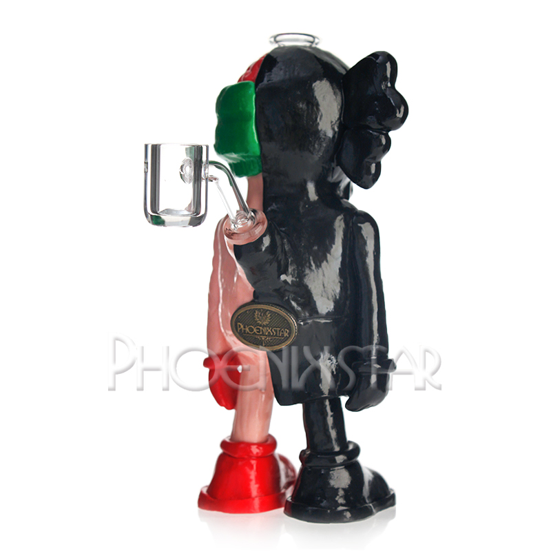 Phoenix New Design 8 Inches 3D Hand Painting Glass Bubbler Oil DAB Rig Hookah Smoking Water Pipe with Quartz Banger