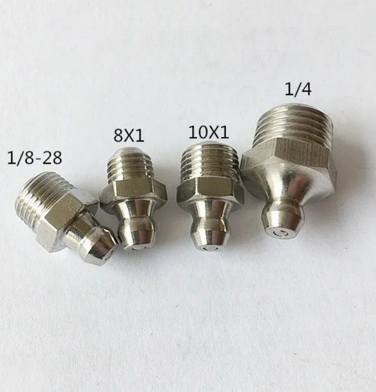 Carbon Steel Zinc Plated Grease Nipple DIN71412 M6X1, M8X1, M10X1, 1/4, 1/8, Auto Pipe Nipple Fitting Thread Nipples Grease in Other Auto Parts