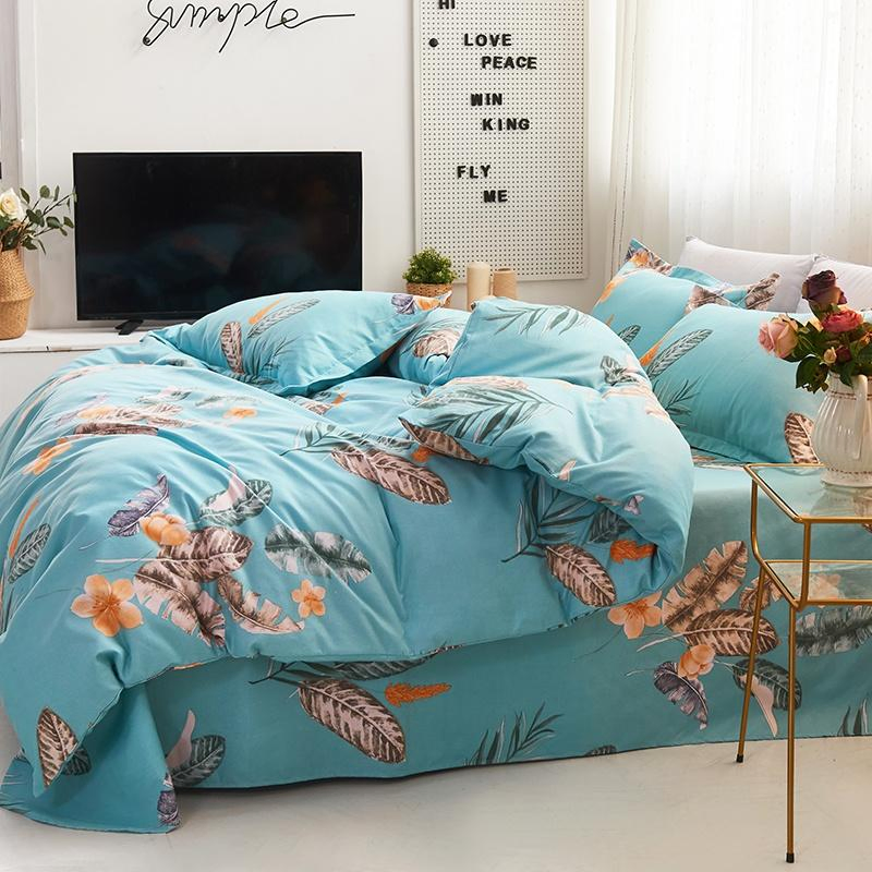 130GSM Super Soft Fabric Polyester Microfiber Geometry Print Marble Bed Linen Bedding Duvet Cover