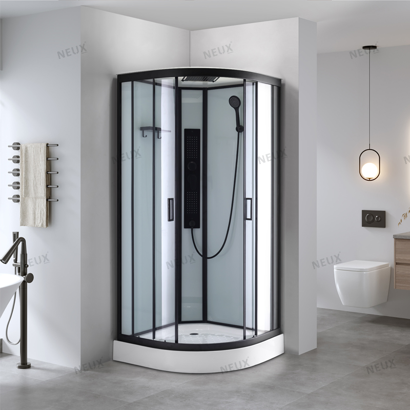 Corner Bathroom Cabin Easy Installation Glass Sector Sliding Door Shower Room