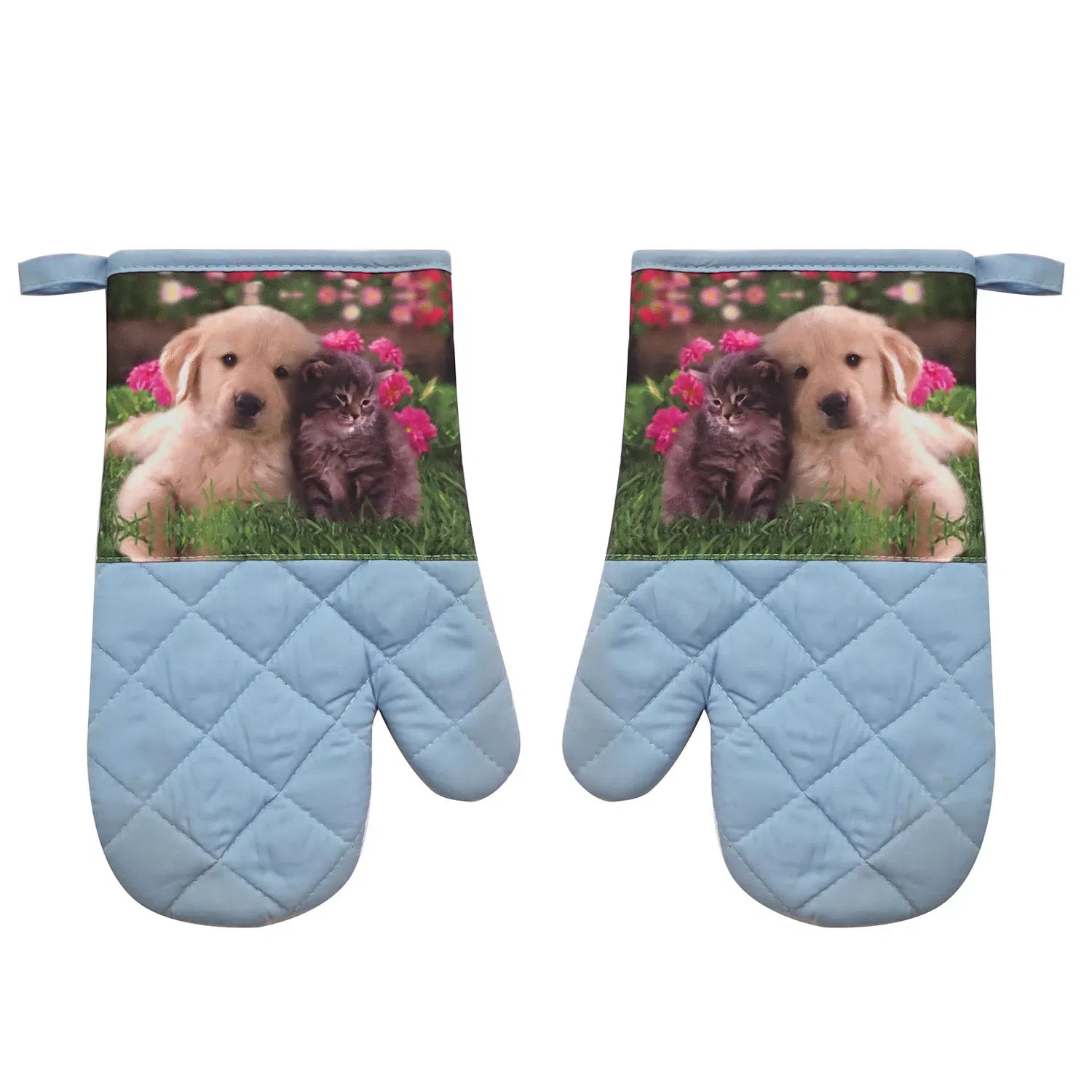 High-Temperature Microwave Oven Gloves Heat Resistant Heat Transfer Printing BBQ Kitchen Heat Resistant Oven Glove Cooking Oven Mitt