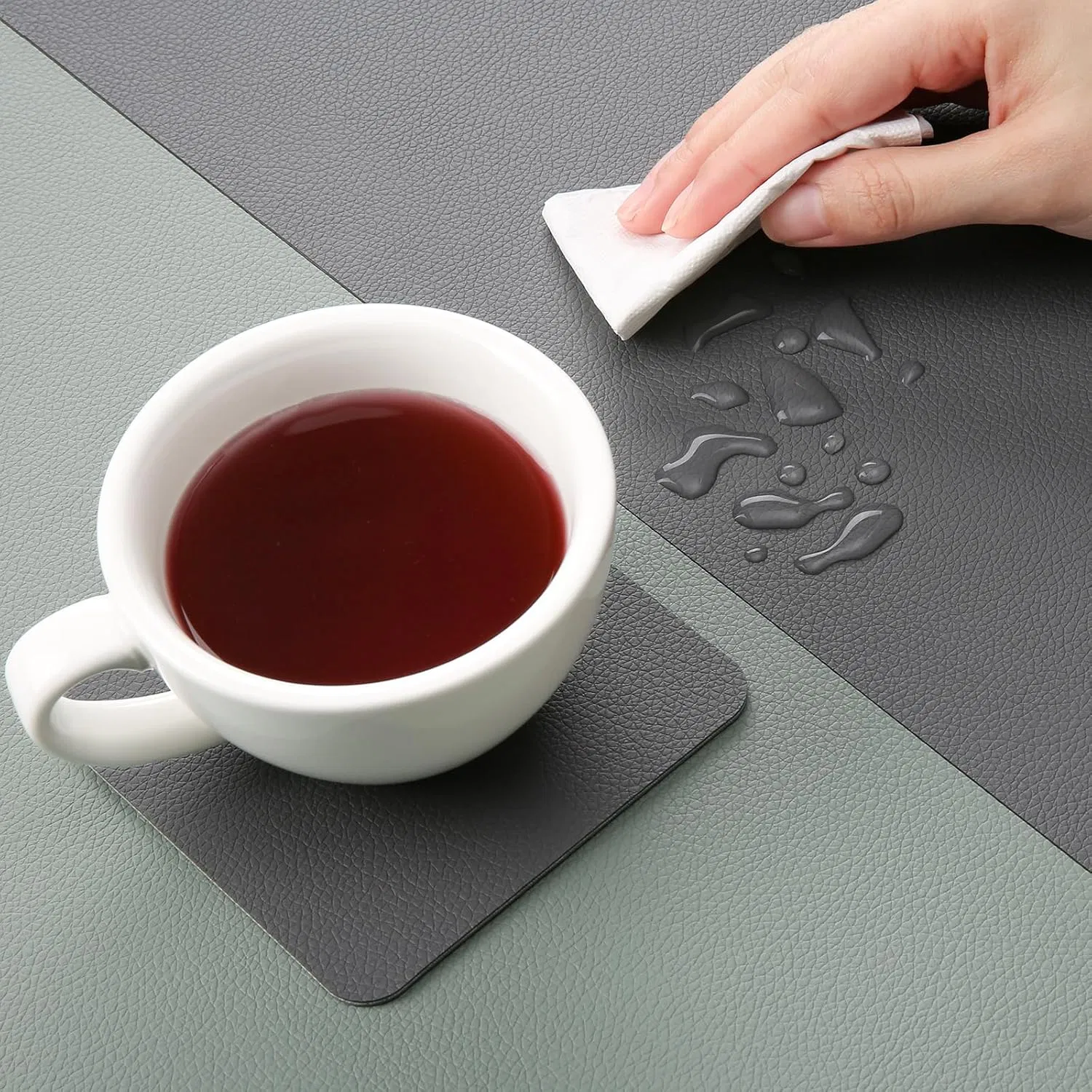 Environmentally Friendly Non-Slip Leather Reversible Polyvinyl Chloride Place Mats