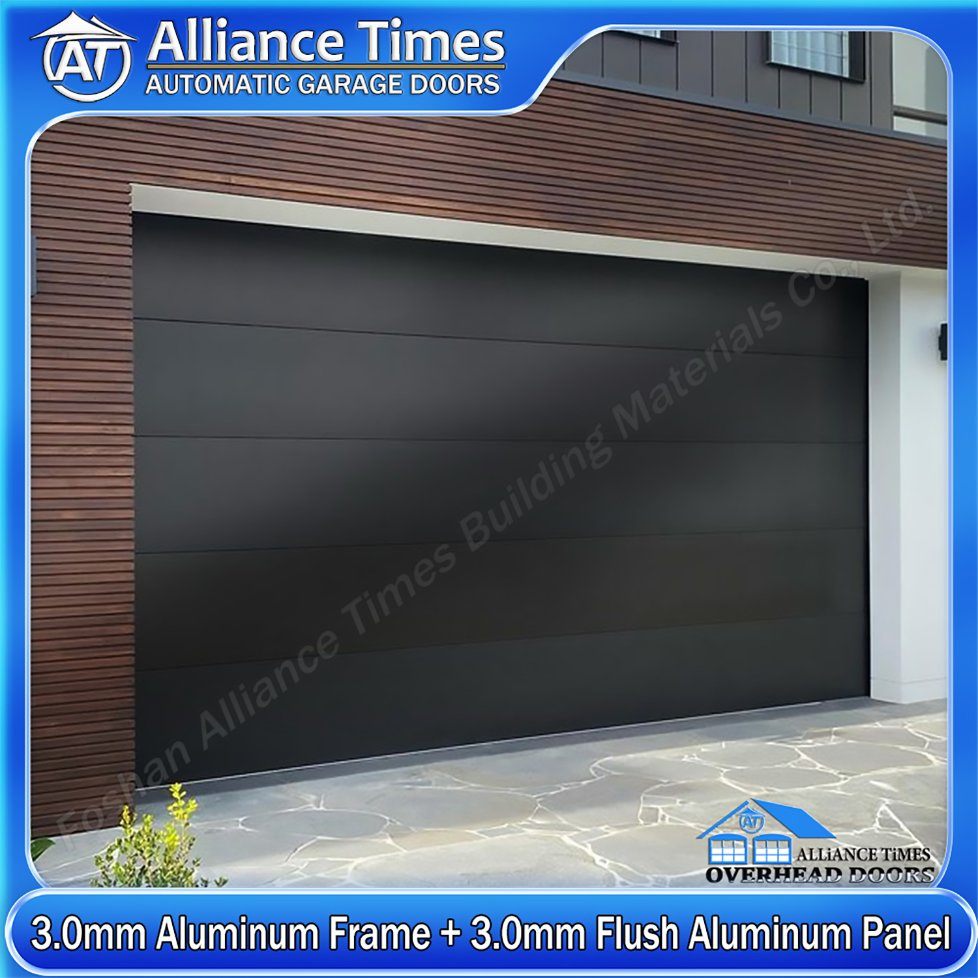Villa Style Flat-Panel Flush Aluminum Garage Doors Sleek and Elegant Aluminum Alloy Construction Quiet Operation