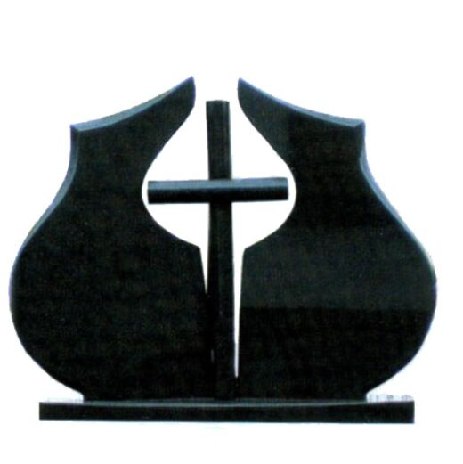 Black Granite Tombstone for Europe Styles -QS