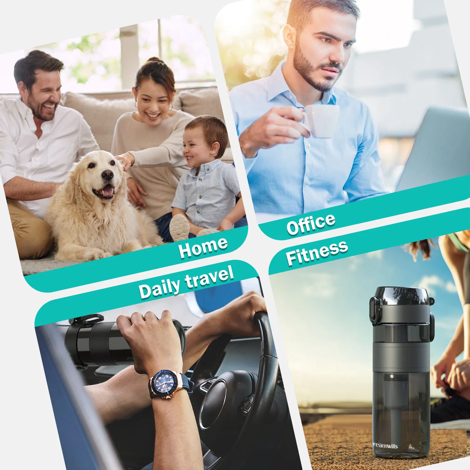 Premium BPA-Free Filtering Water Bottle with 2-Month Filter