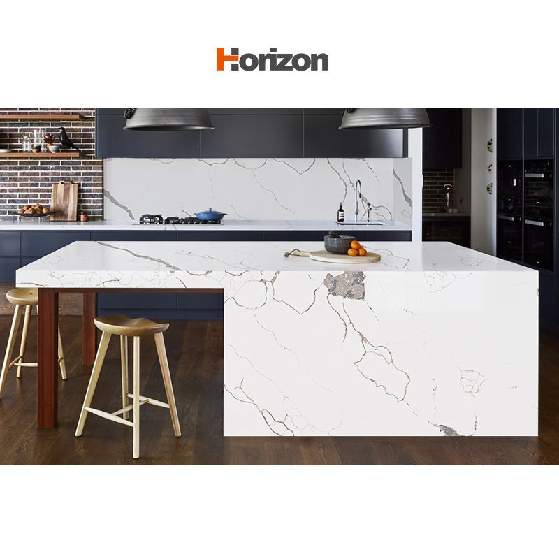 Calacatta Quartz Stone Slabs for Countertops Floor Piedra De Cuarzo Stellar 1.5/1.8/2/3cm