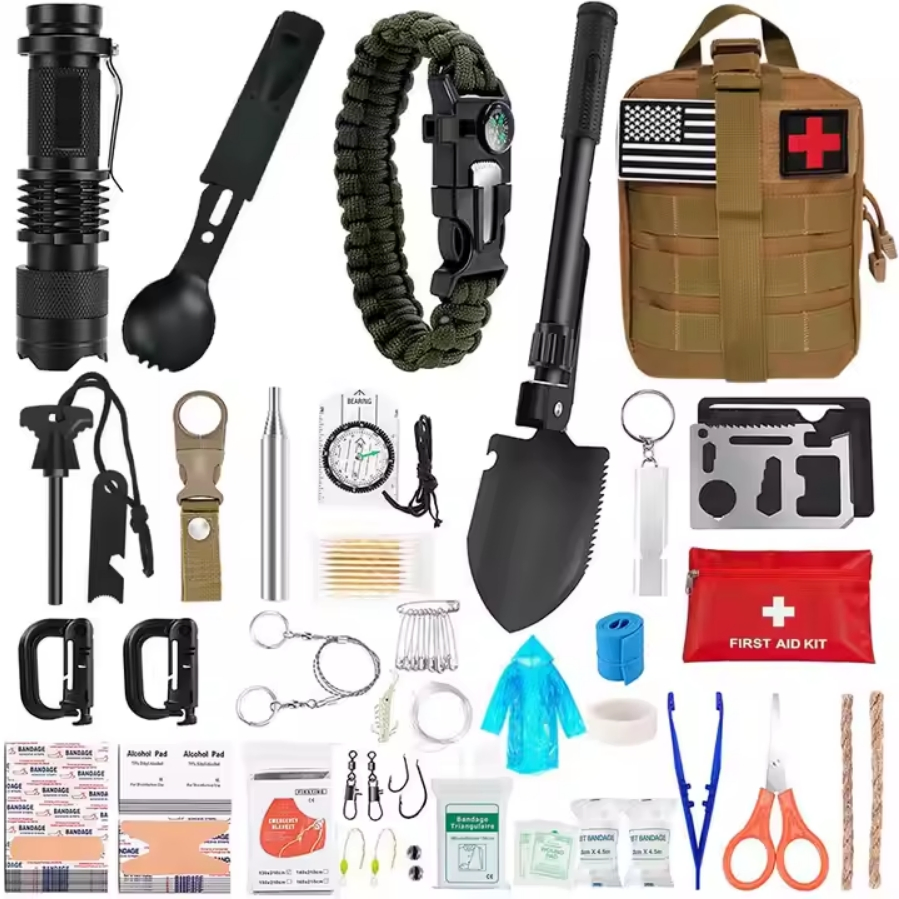 Outdoor Portable Emergency First Aid Kits Hiking Fishing Tools Survival Gear Kit