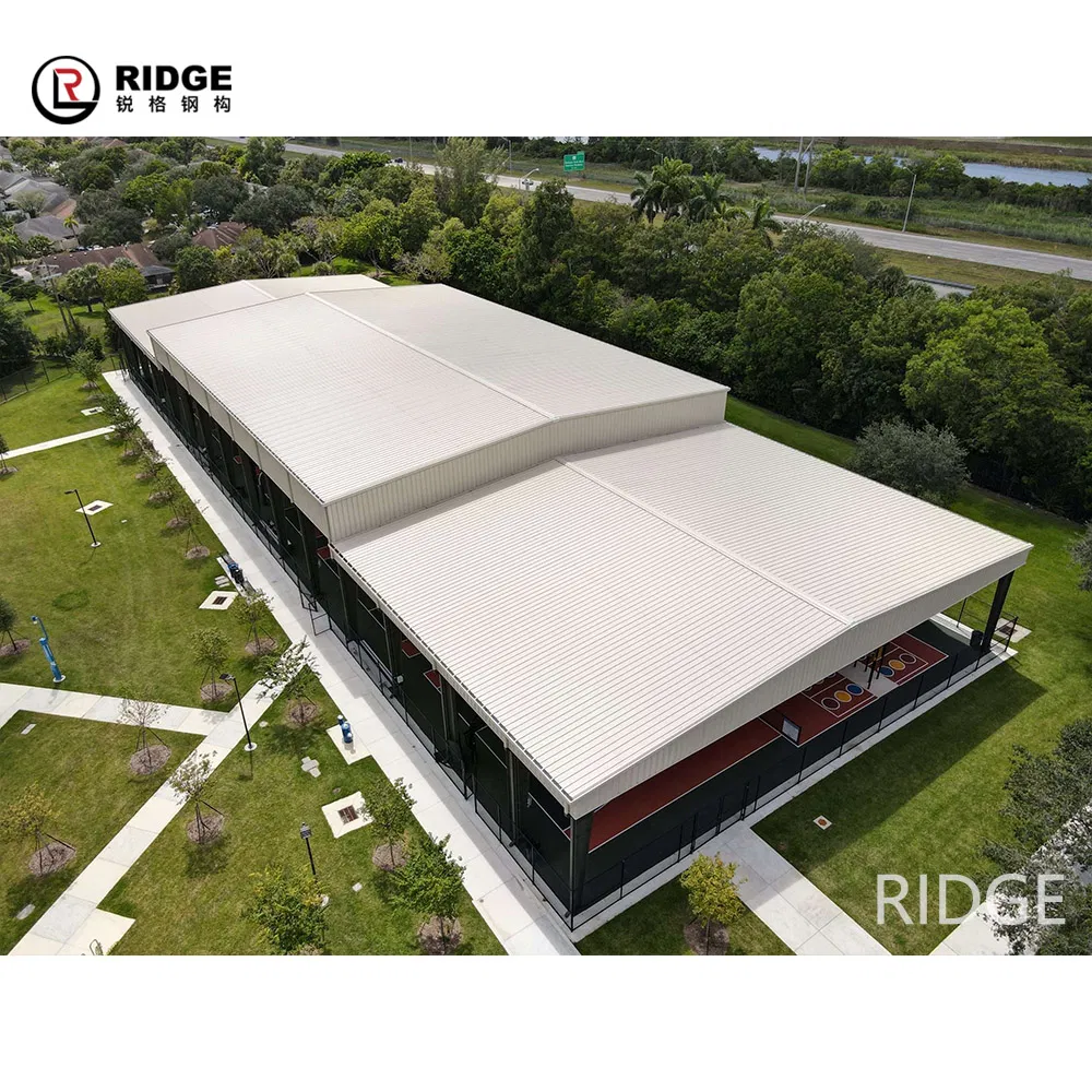 Prefabricated Steel Structure Sport Badminton Tennis Court Stadium Gymnasium Building