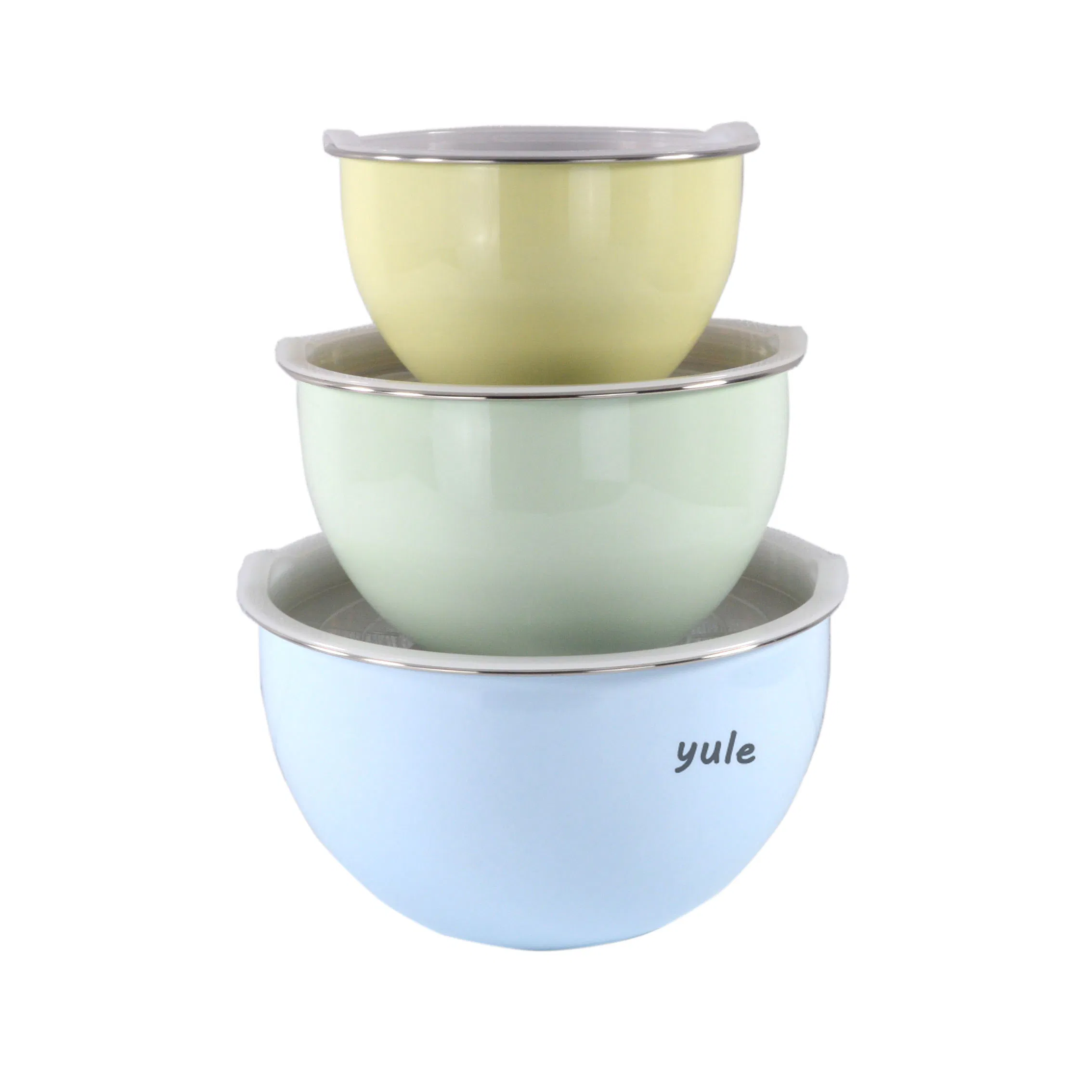 Storage Vegetable Food Serving Foldable Stainless Steel in Acciaio Inox Bowl Colorful Coating France Stainless Steel Mixing Bowl