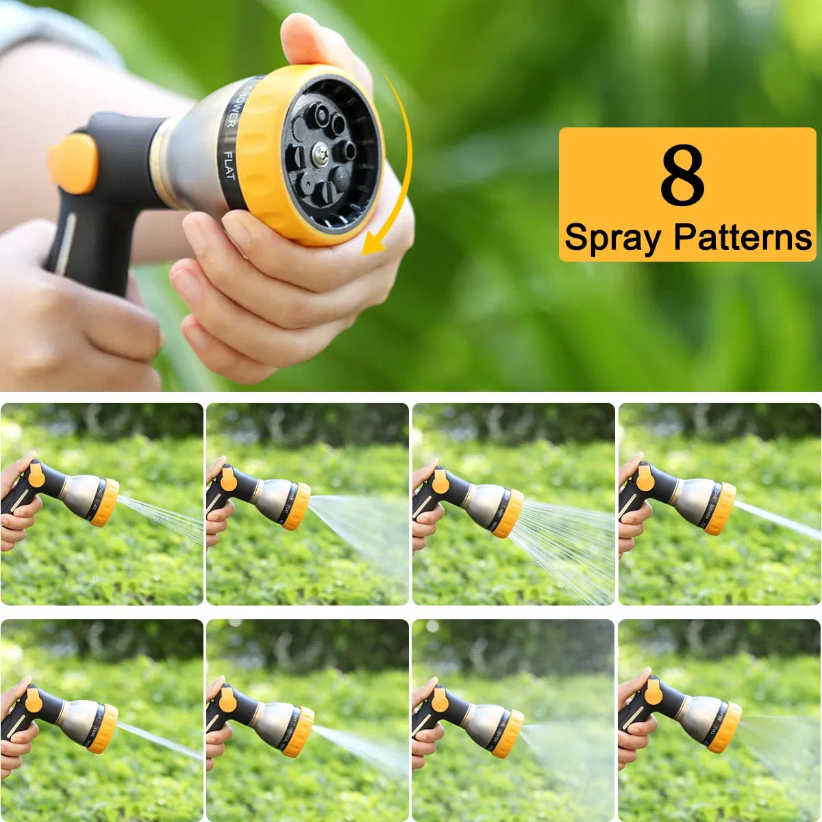Upgrade 100% Heavy Duty Metal Handheld Water Nozzle Garden Hose Nozzle Sprayer