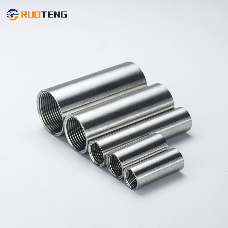 [Ruoteng] Stainless Steel Female Full Coupling, Seamless Pipe Coupling Long Type Thread Socket