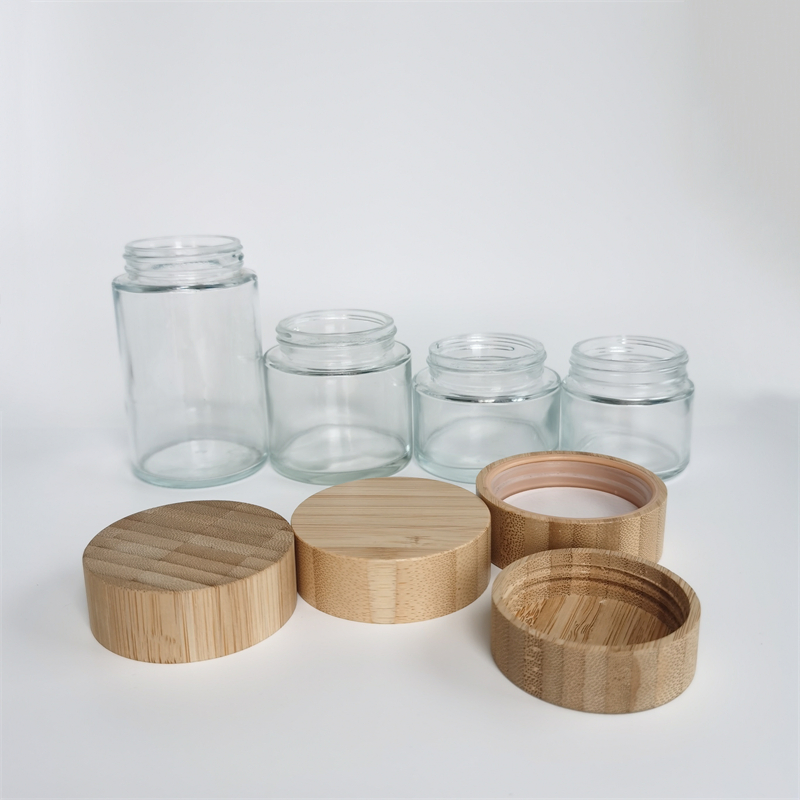 Стеклянные бутылки для концентратов 120 мл с бамбуковой крышкой