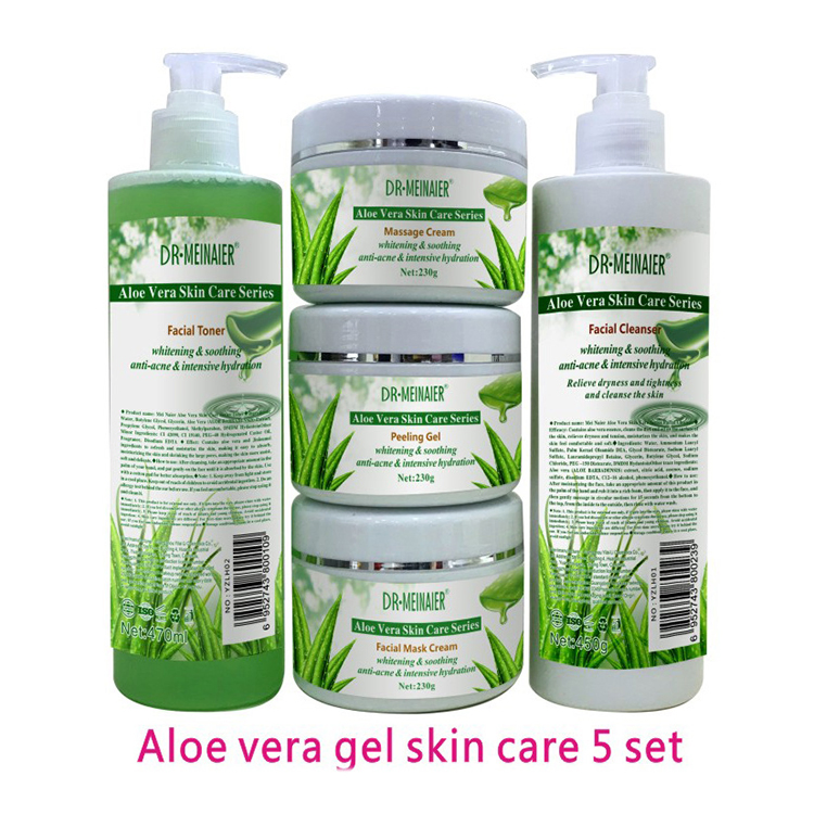 Organic Beauty Product Hydration Skin Care Gift Kit Moisturizing Brightening Aloe Vera Rose Turmeric Skin Care Set