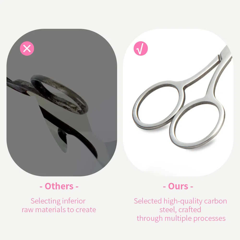 Durable Pointed Head Wholesale Makeup Nail Eyebrow Hair Cutting Fabric Barber Tailor Scissors for Eyelash