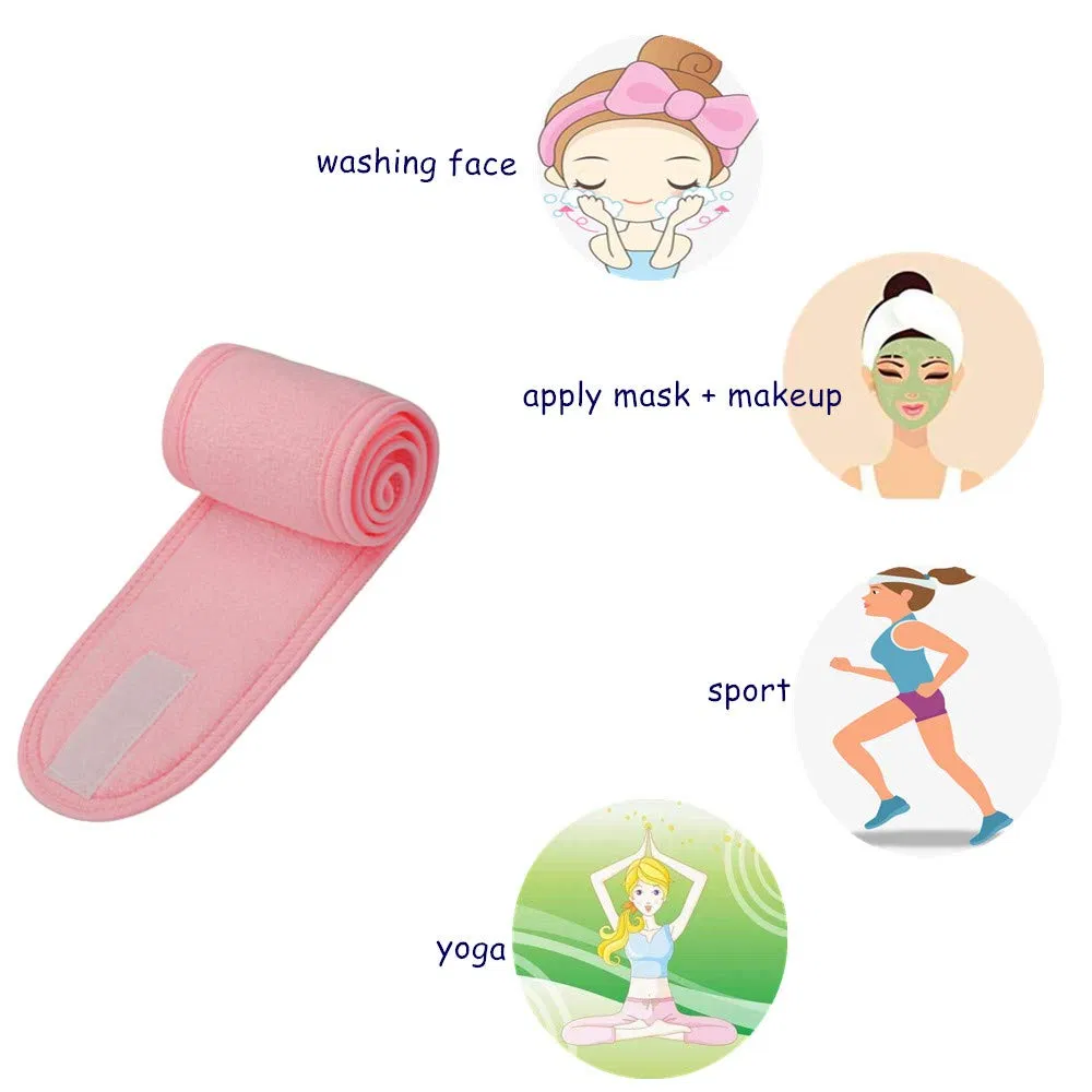 Trendy Makeup Hair Bands Soft Solid Color Beauty Women Shower Microfiber SPA Headbands