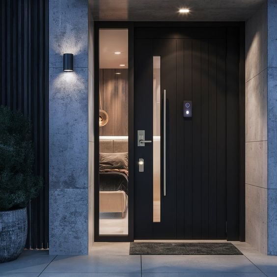 Exterior Entrance Entry Other-Doors Metal-Door Metallic Stainless Steel Aluminum Security-Door for House Decor