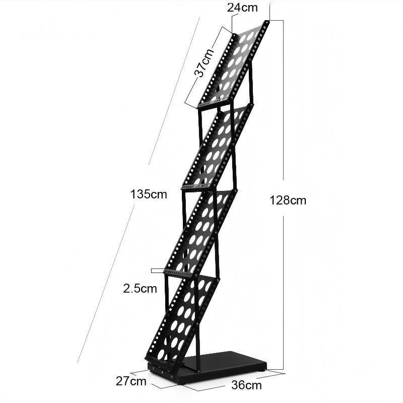 Customizable Iron Telescopic Folding Display Stand for Propaganda Newspapers and Magazines