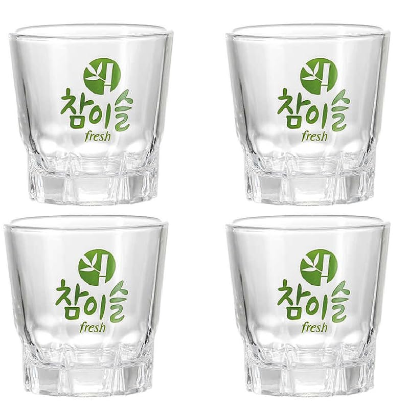 Bar Hotel Restaurant Custom Logo Korean 2oz Clear Glass Mini Soju Shot Glasses Set for Whiskey Tequila Liquor