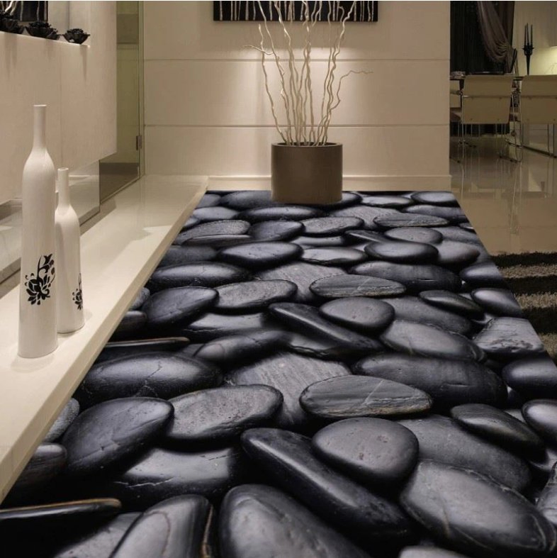 Natural High Glossy/Polished Pure Black River Pebble Stone for Garden Landscaping Decoration