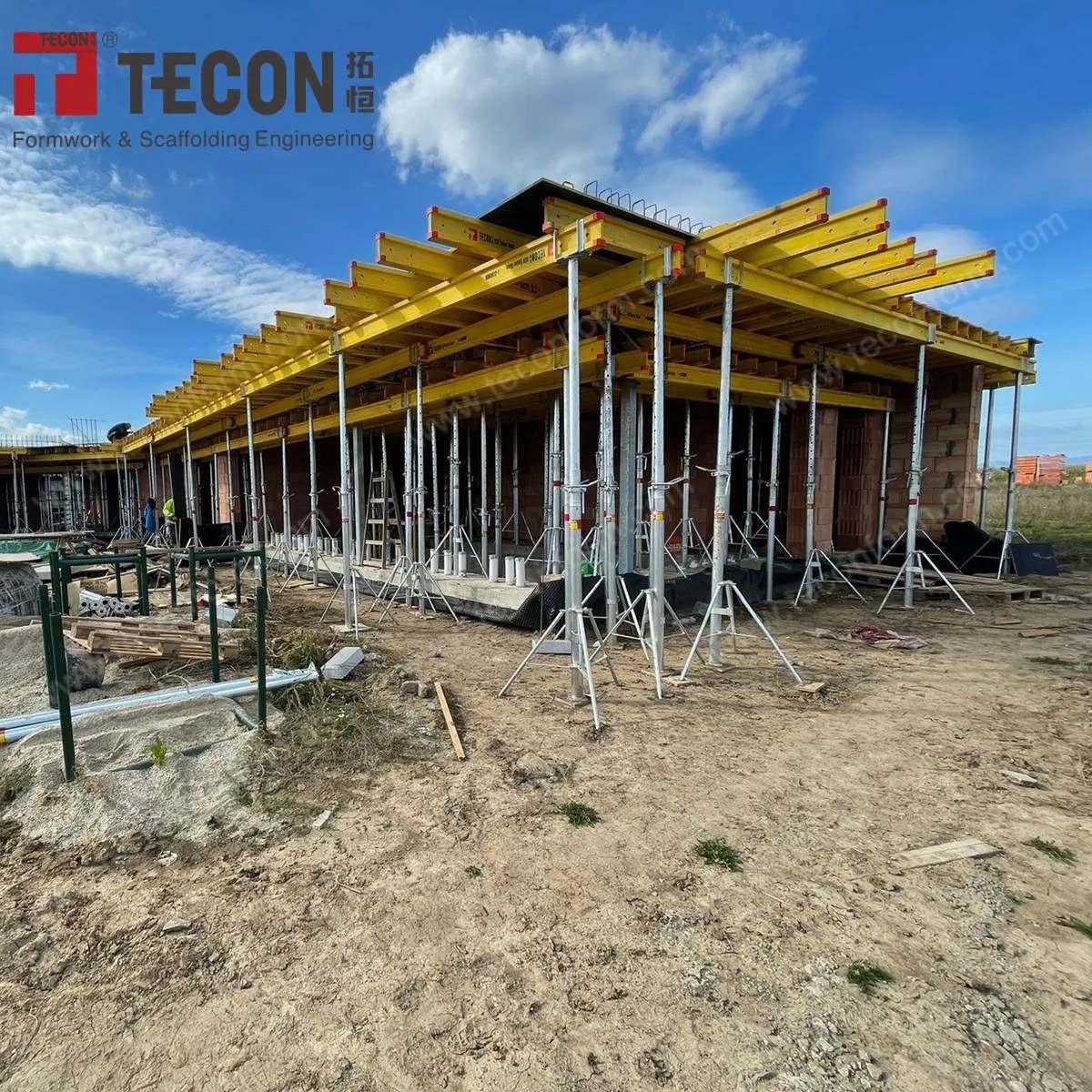 Tecon Flexible Slab Formwork H20 Timber Beam Concrete Mold Flex Plywood Form for Concrete Building Construction