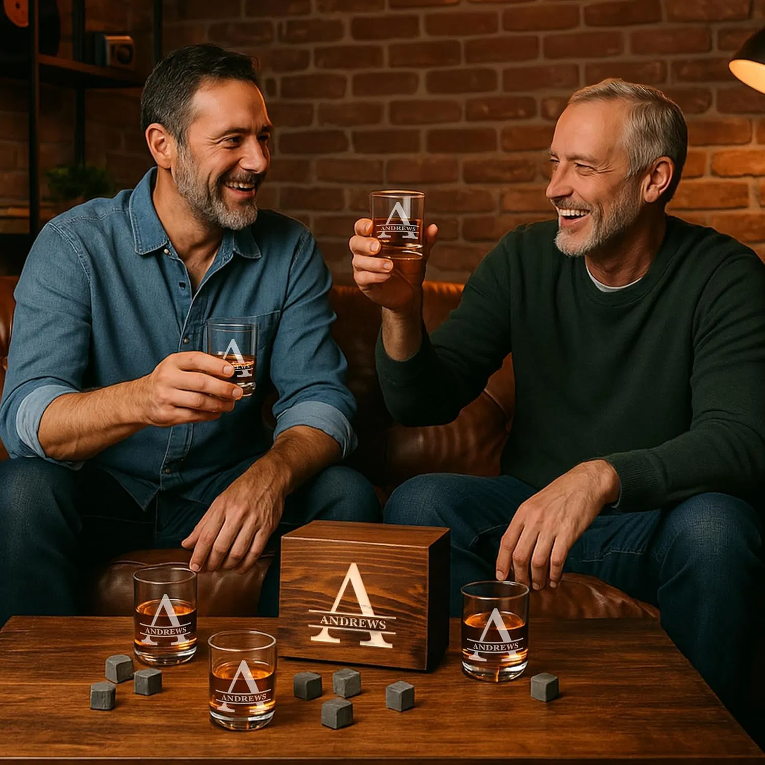 Premium Custom 11oz Whiskey Glass Set of 2 6 Granite Chilling Whiskey Rocks Scotch Bourbon Box Set Whiskey Stones Gift Set