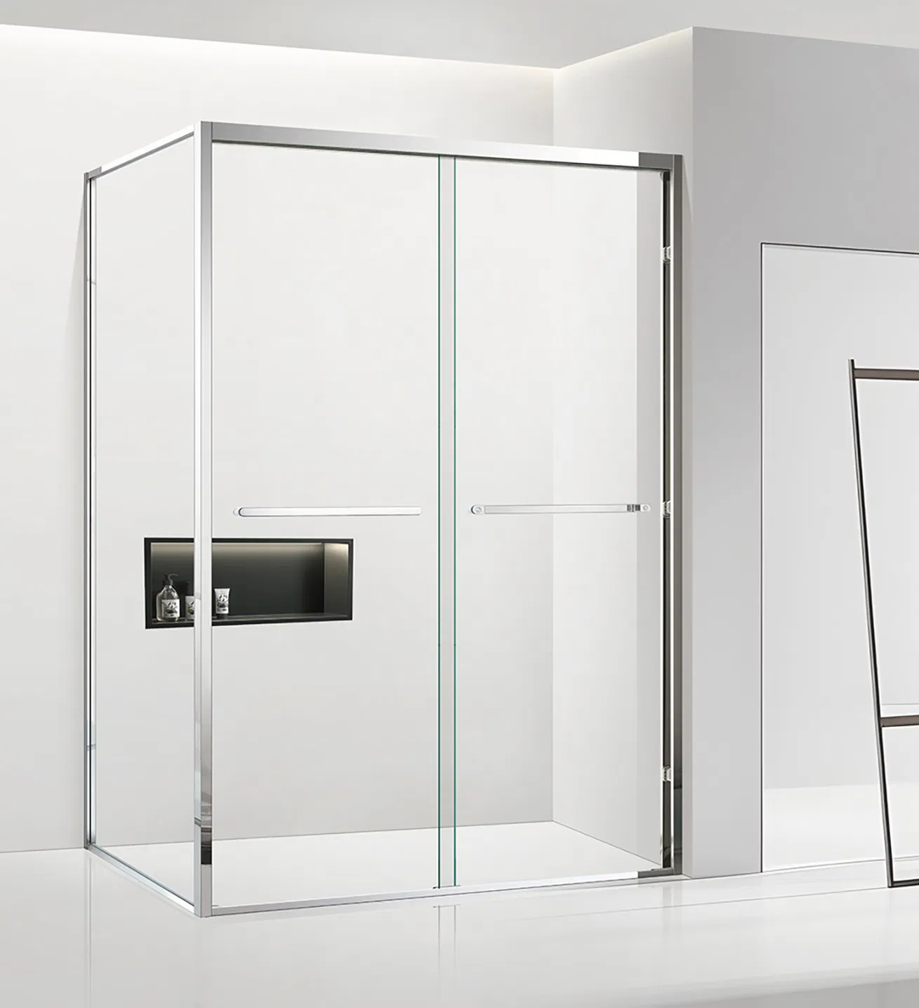 New Fashion High Quality Modern Bathroom Glass Shower Door with Seal Strip