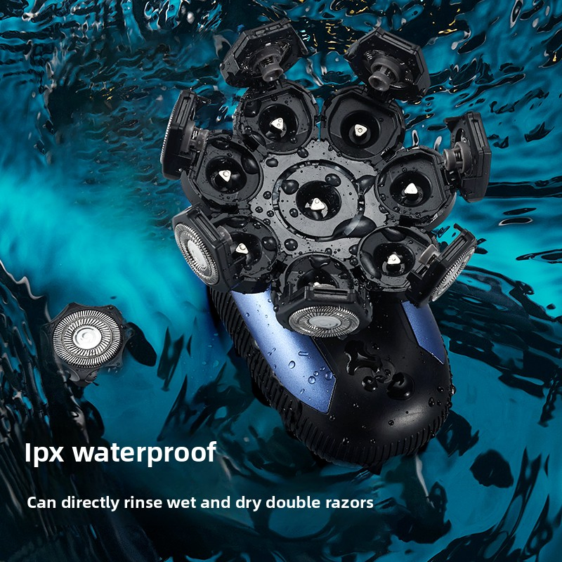 Multi-Functional Blade Head Conversion with 8d Floating Hair Clipper Awl USB Rechargeable Waterproof Electric Shaver