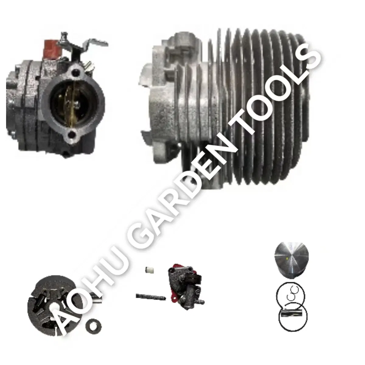 Gasoline Chain Saw Spare Parts Cylinder Carburator Clutch Starter Plastic Cover