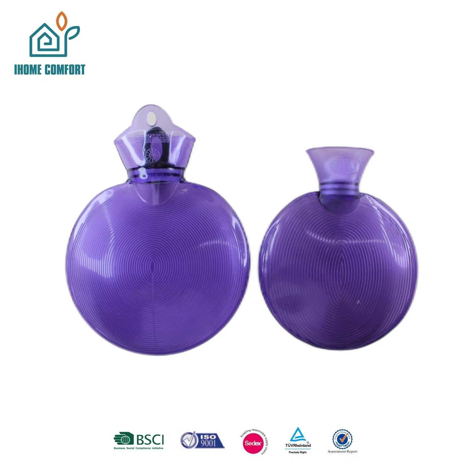 Round Shape New Material PVC Hot Water Bottle