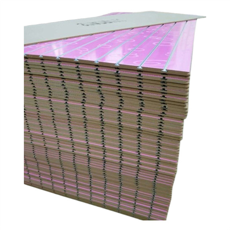 Melamine Wall Slotted Panels with Aluminum Bars Matte Laminated Slatwall Panels