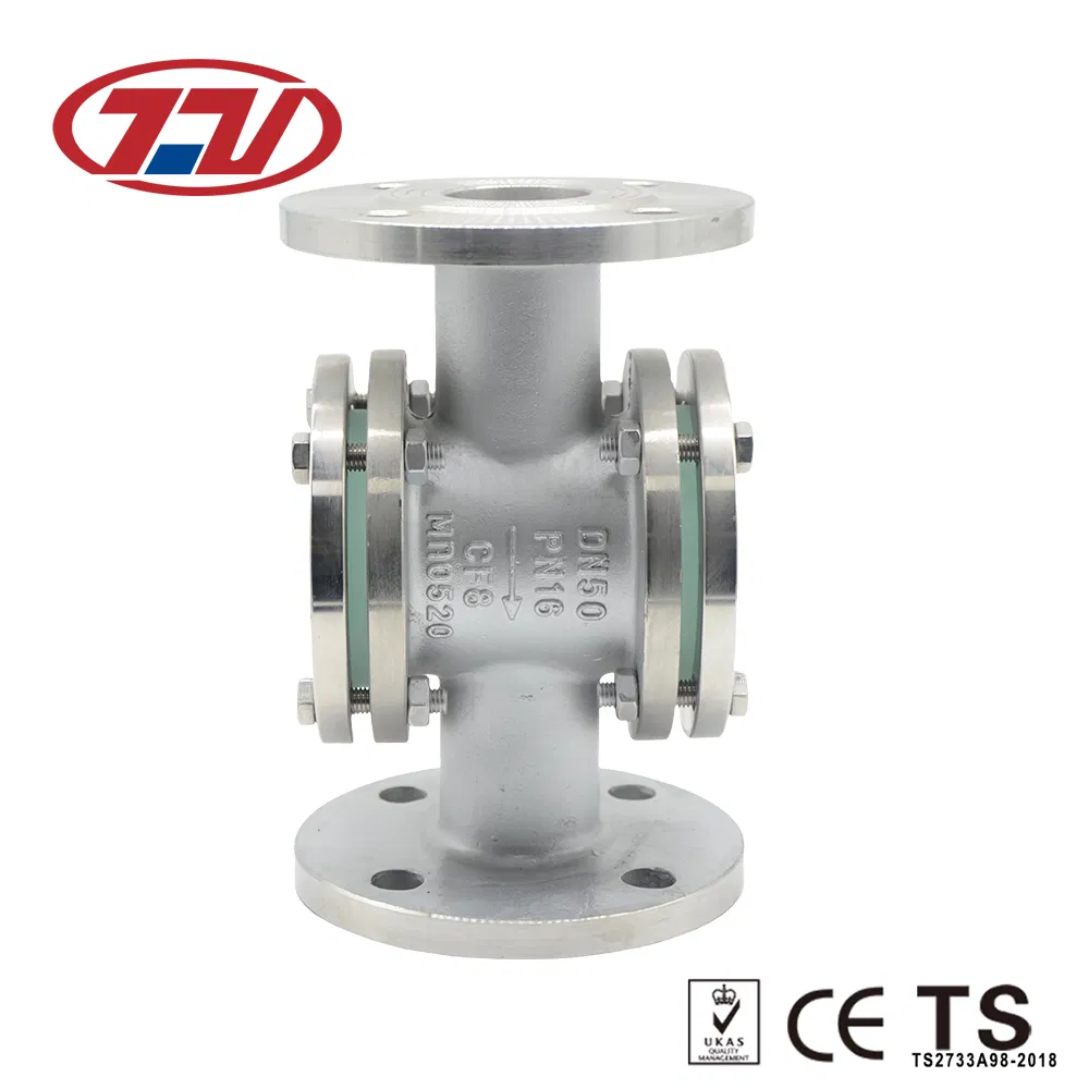 Stainless Steel Straight High Pressure Double Window Sight Glass for Water