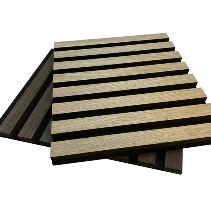 Modern Sound Absorption Proofing Wooden New Design Wood Slat Polyester Fiber Wall Panel