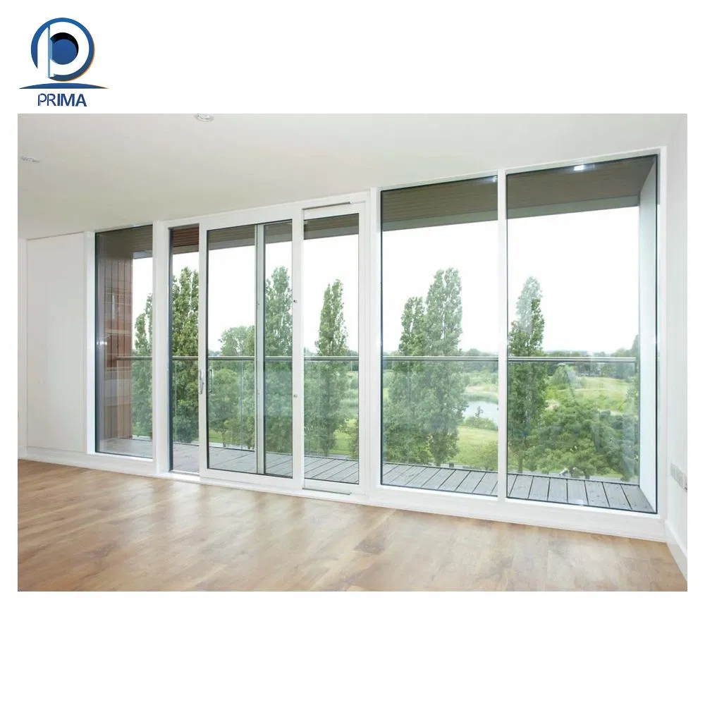 Prima Hurricane Impact Resistance Sliding Windows Laminated Glass UPVC Windows
