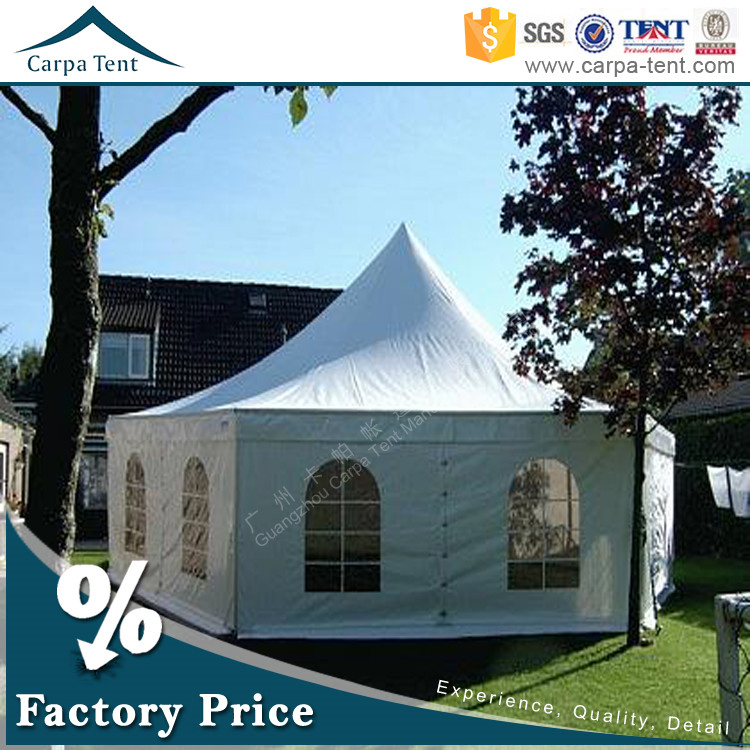 Rain Resistant 6m Diameter White PVC Canvas Multi-Sided Event Tent