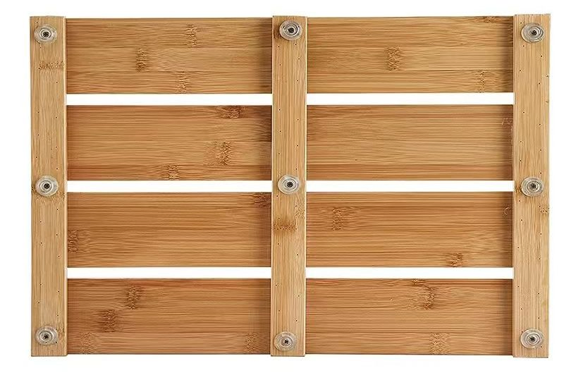Wholesale Large Bamboo Wood Outdoor Pool Kitchen Bathroom Anti Slip Water Resistant Eco Natural Bath Mat