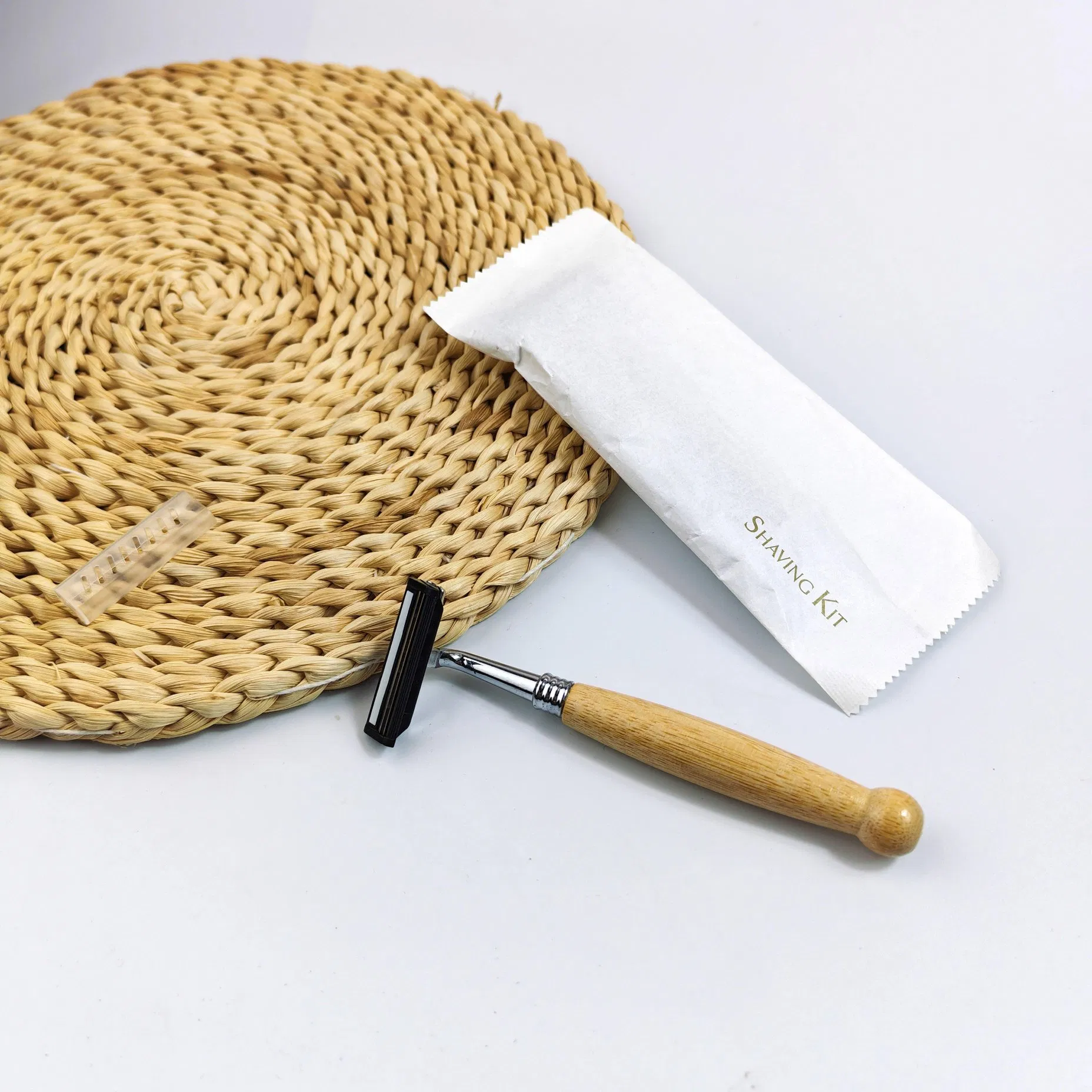 Eco-Friendly Biodegradable Bamboo Double-Blade Stainless Steel Shaver Razor