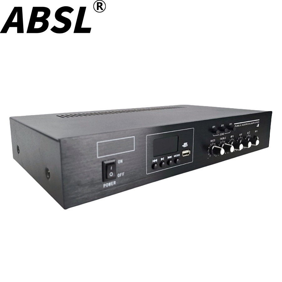 OEM 80W Medium 3zones Integrated Mixer Power Amplifier PA System for Schools