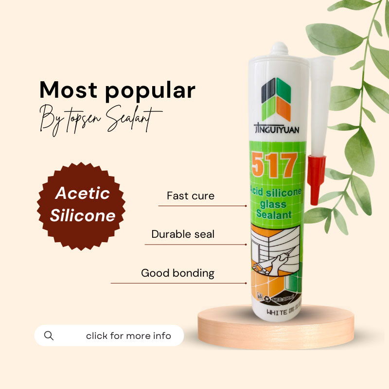 Price Acetic RTV Silicone Adhesive Glue Waterproof Clear Acetoxy Silicone Sealant