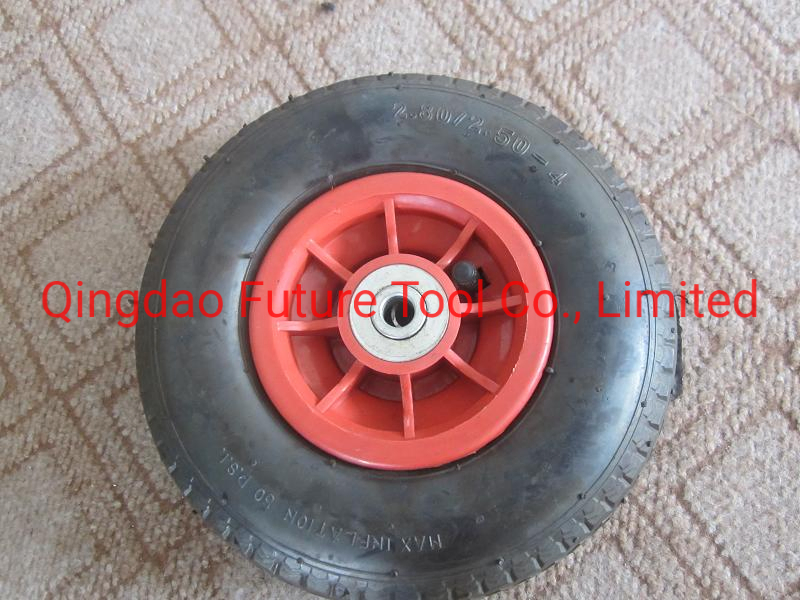 10" X 3.00-4 2pr Rubber Tyre Pneumatic Wheel for Hand Trolley